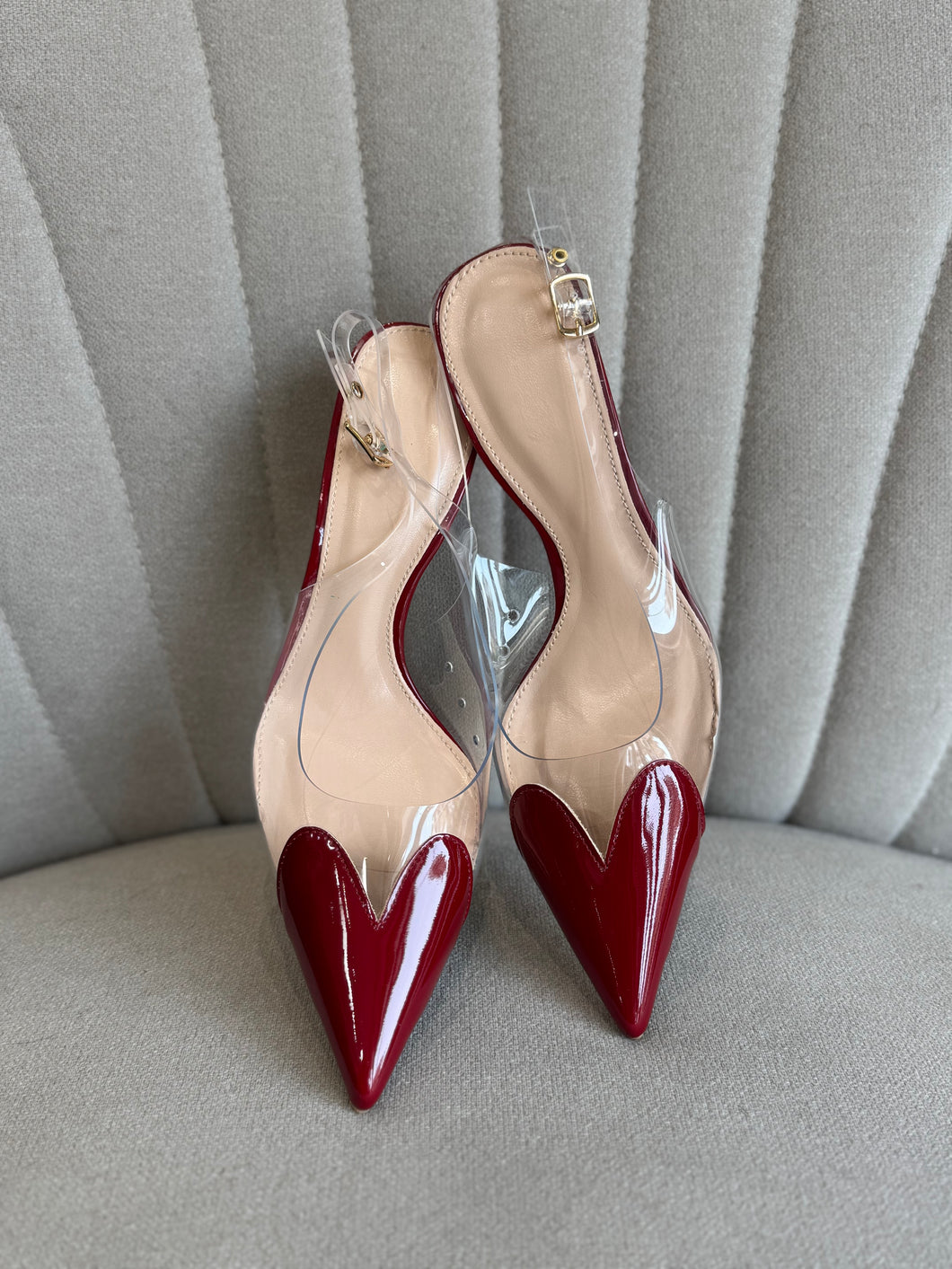 Slingback Heart Red