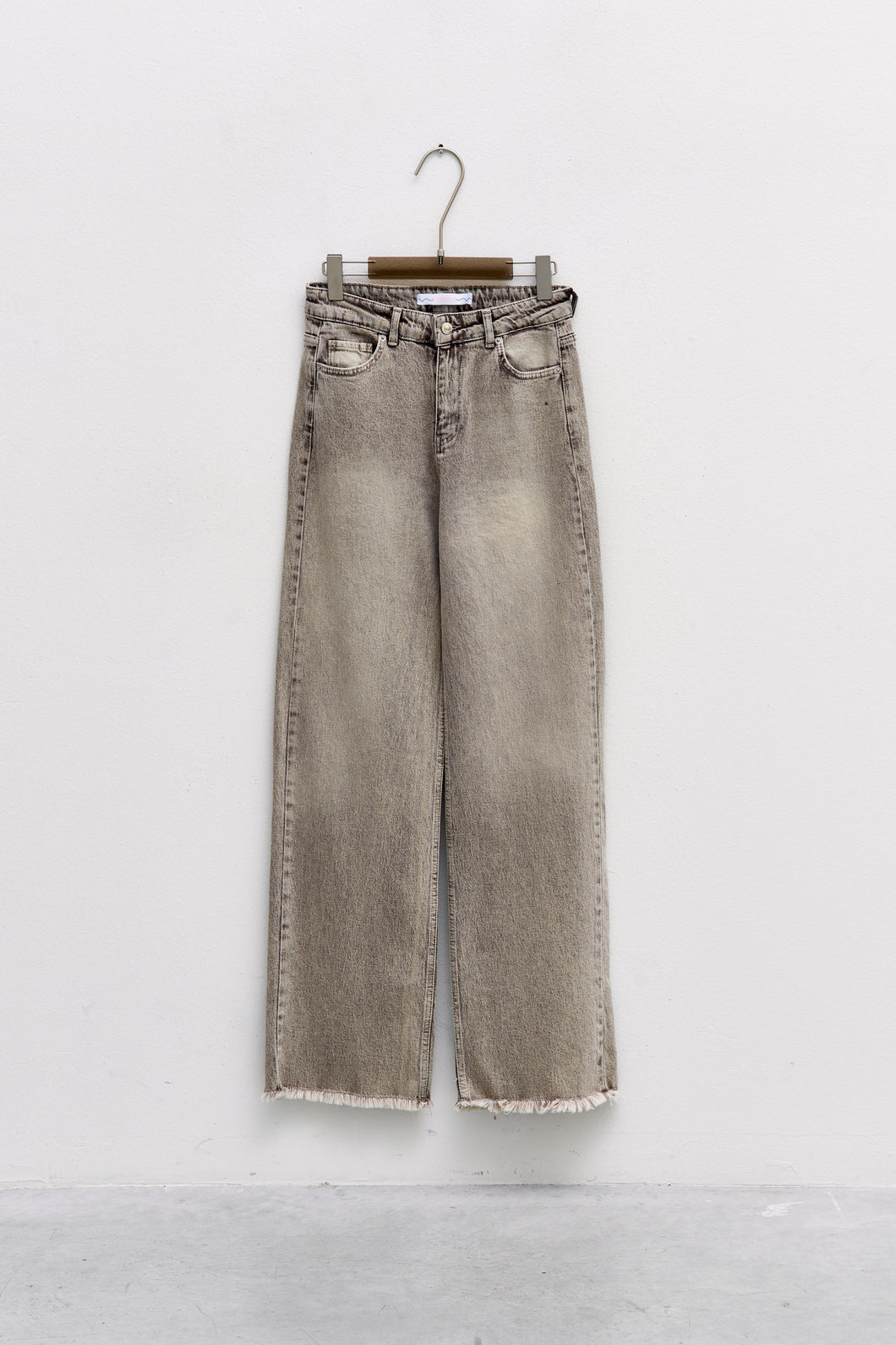 Jeans Straight Leg Sand