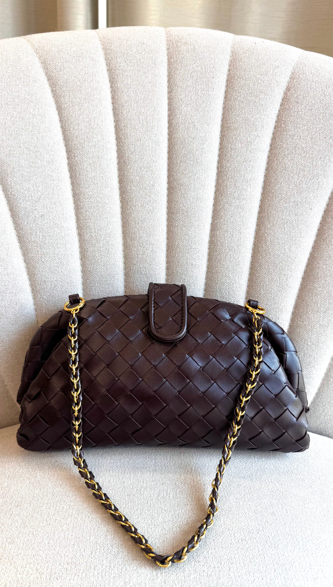 Clutch Intrecciata Burgundy