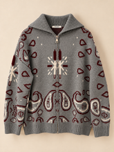 Carica l'immagine nel visualizzatore di Gallery, CARDIGAN PAISLEY con zip
