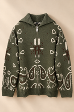 Carica l'immagine nel visualizzatore di Gallery, CARDIGAN PAISLEY con zip
